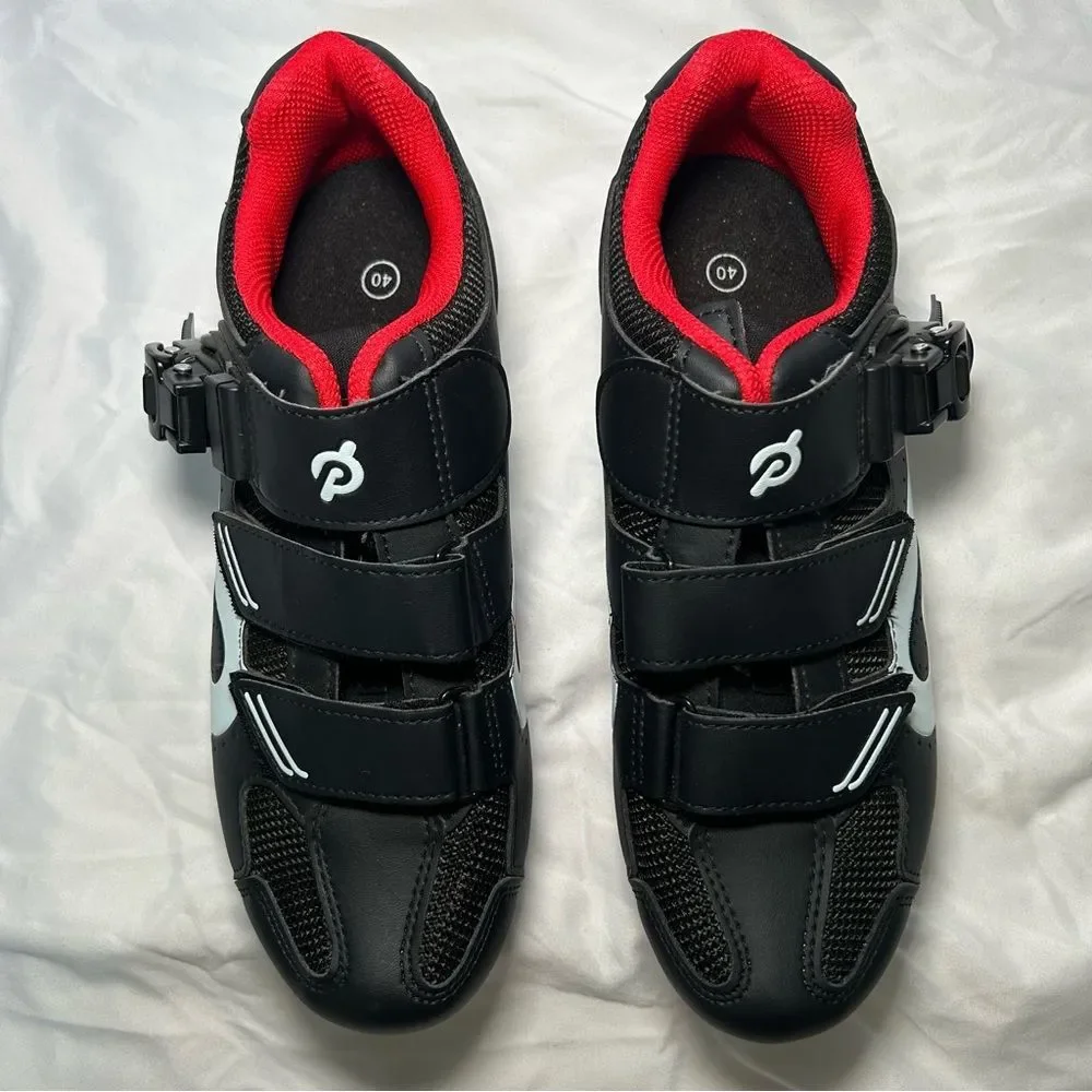 Peloton Black & White Unisex Cycling Bike Cleat Shoes women’s shoe size 9 mens 7